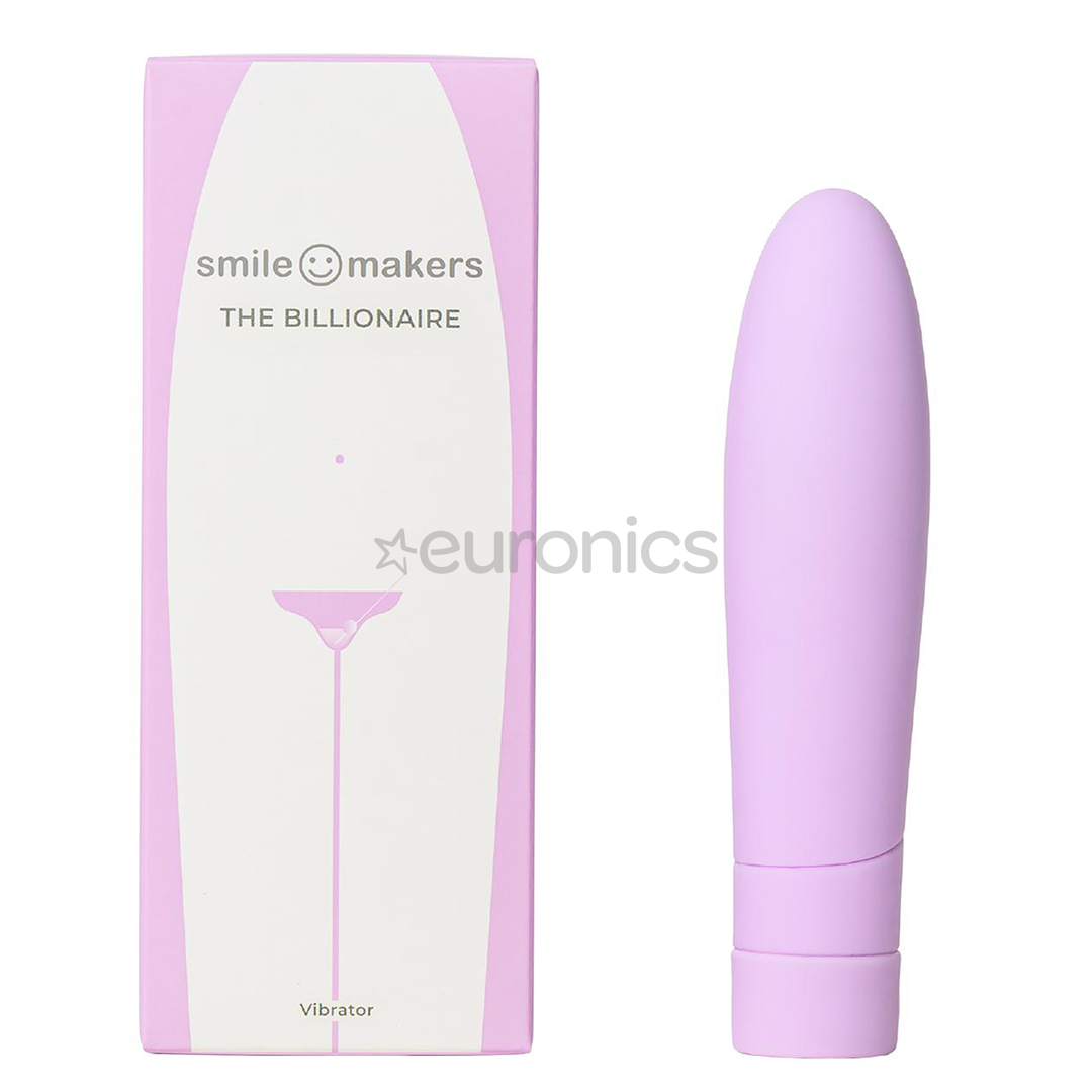 Smile Makers The Billionaire, lillā - Personīgā masāžas ierīce + lubrikants + futrālis