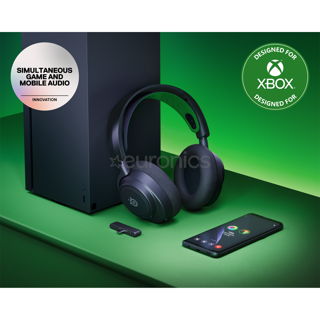 Steelseries Arctis Nova 7X, melna - Bezvadu austiņas ar mikrofonu