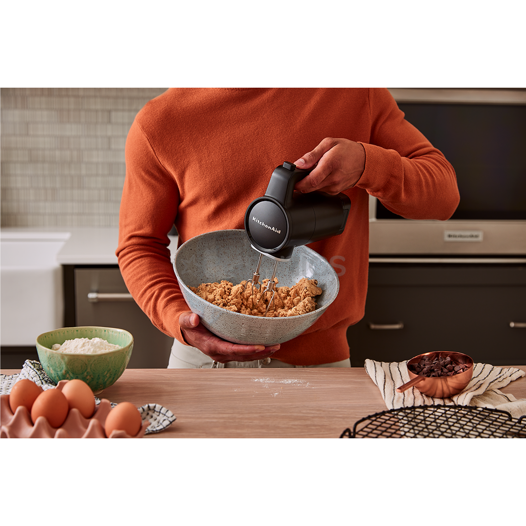 KitchenAid Go, ar akumulatoru, matēta melna - Bezvadu rokas mikseris