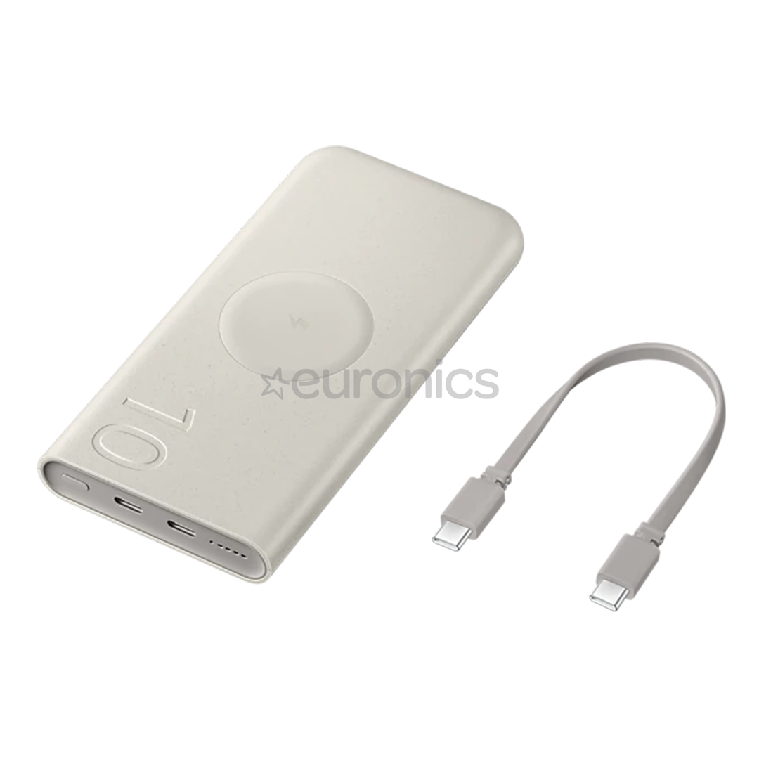 Samsung Wireless Power Bank, 10000 mAh, bēša - Portatīvais barošanas avots