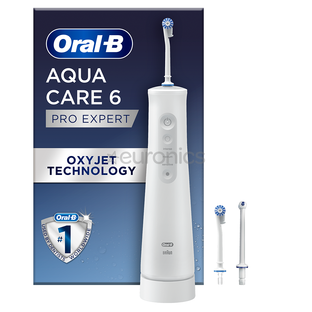 Braun Oral-B AquaCare 6, balta - Zobu starpu tīrītājs