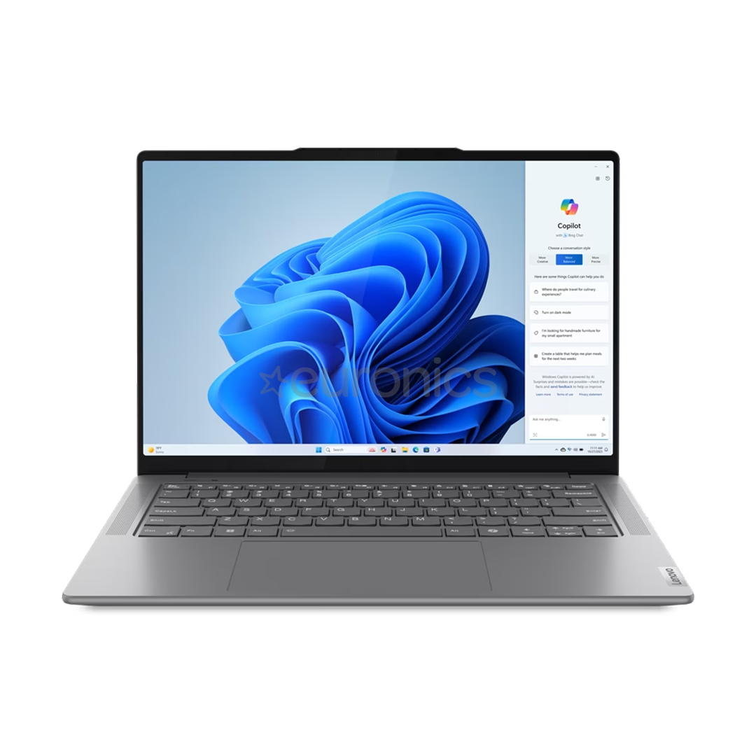 Lenovo Yoga Pro 7 14AHP9, 14.5'', 2.5K, 90 Hz, Ryzen 7, 16 GB, 512 GB, ENG, pelēka - Portatīvais dators