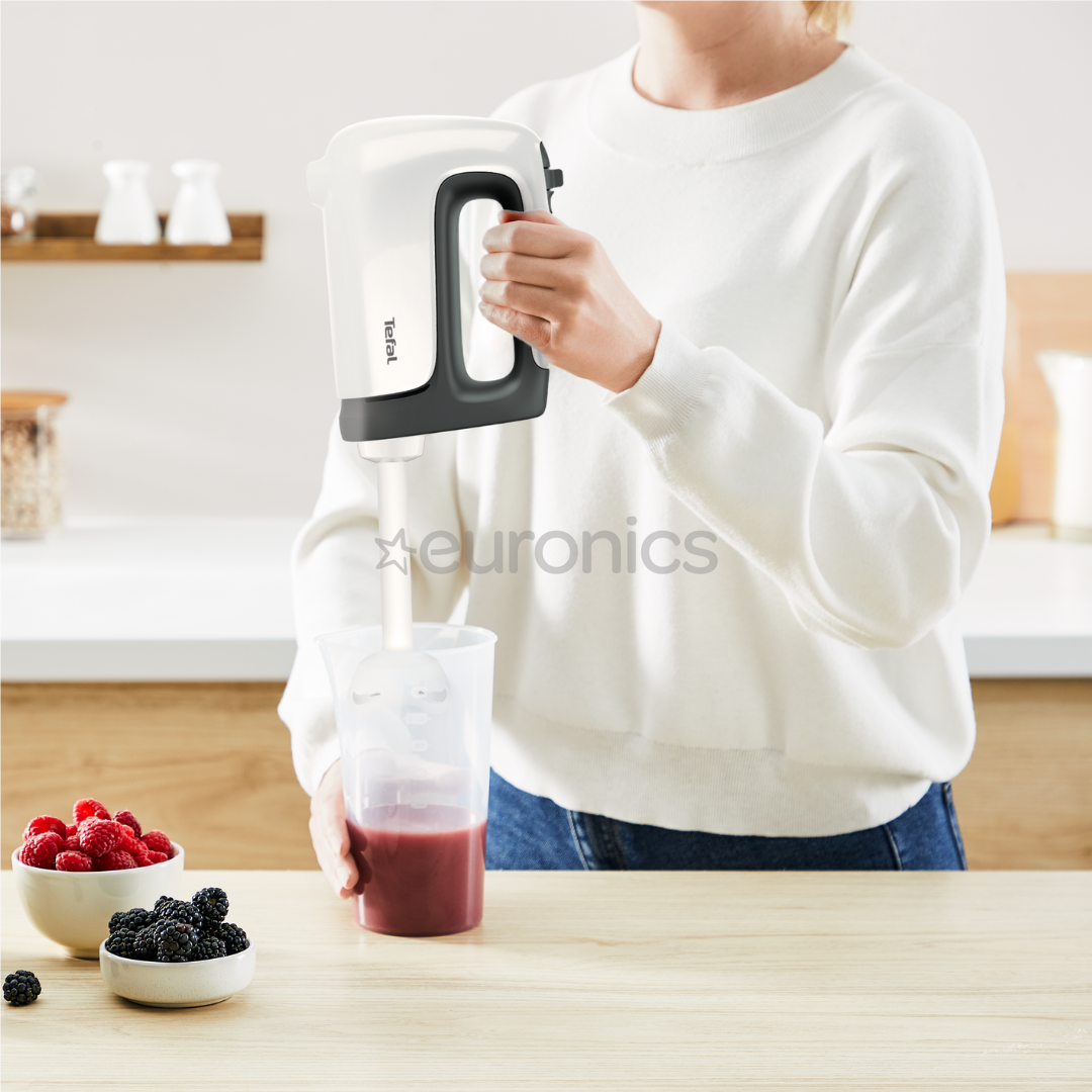 Tefal Prep'Mix+, 500 W, balta/pelēka - Rokas mikseris