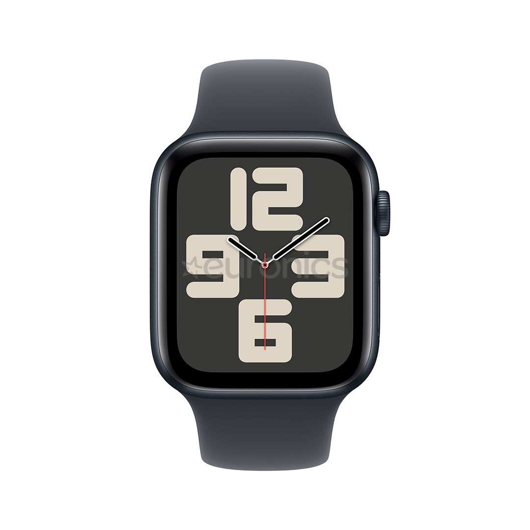 Apple Watch SE, 44 mm, GPS, sport band, M/L, melna alumīnija / melna - Viedpulkstenis