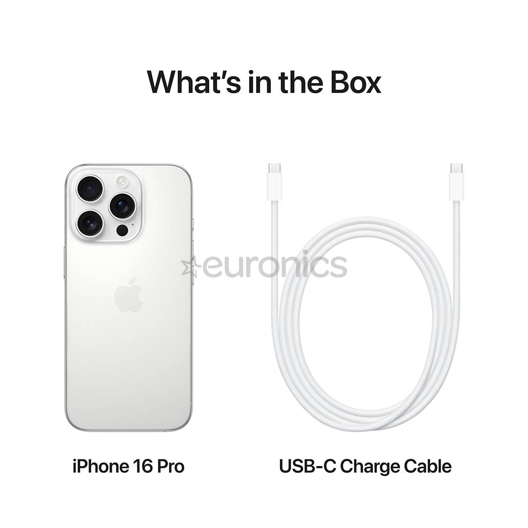 Apple iPhone 16 Pro, 512 GB, balta - Viedtālrunis