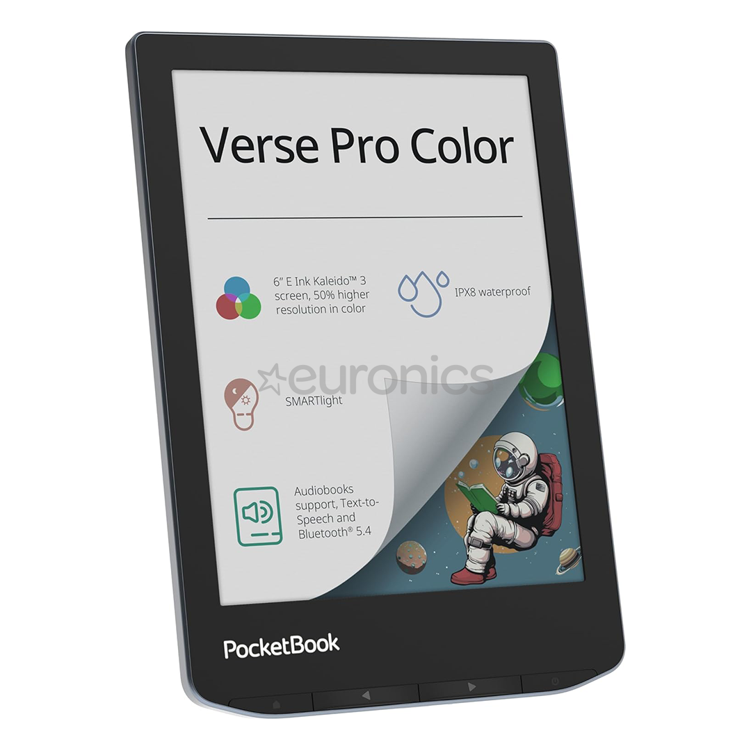 PocketBook Verse Pro Color, 6'', 16 GB, melna - E-grāmata