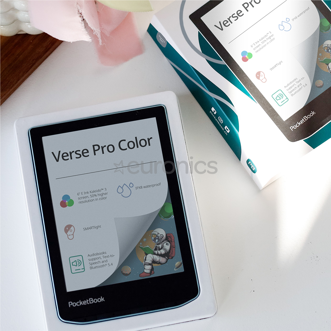 PocketBook Verse Pro Color, 6'', 16 GB, melna - E-grāmata