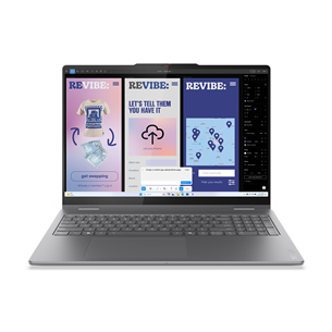 Lenovo Yoga 7 2-in-1 16ILL10, 16'', OLED, WQXGA+, Ultra 7, 32 GB, 1 TB, ENG, pelēka - Portatīvais dators 83JT000PNT