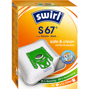 Swirl, 4 gab. - Putekļu sūcēja maisiņi S67MNEW